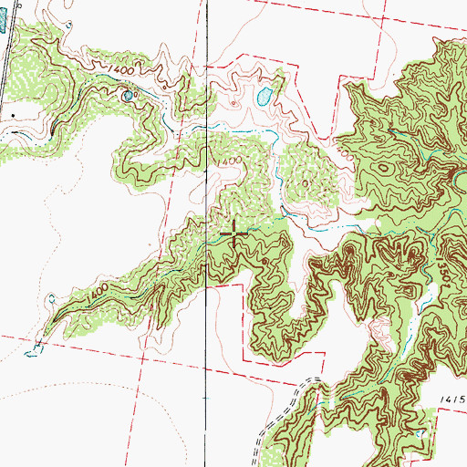 Topographic Map of Boyd Lake, TX