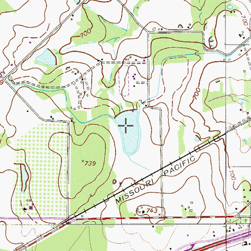 Topographic Map of Kirby Lake, TX