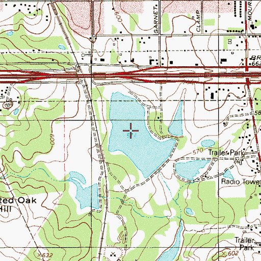 Topographic Map of Ballasetal Lake, TX