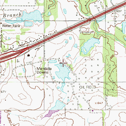 Topographic Map of Texas No Name Number 6 Dam, TX