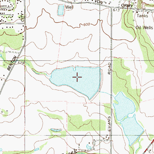 Topographic Map of Baker Lake, TX