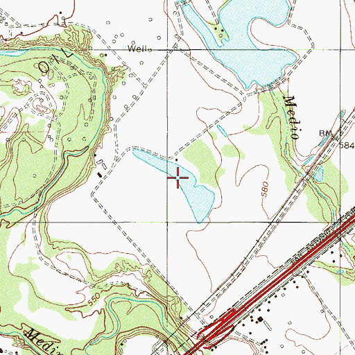 Topographic Map of O R Mitchell Lake 2, TX