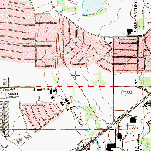 Topographic Map of Camelot Development Lake Dam, TX
