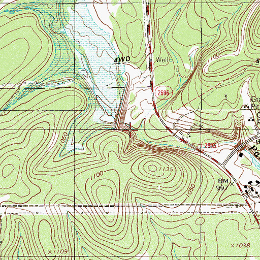 Topographic Map of Soil Conservation Service Site 4 Dam, TX
