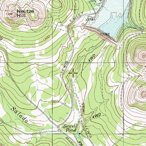 Topographic Map of Soil Conservation Service Site 2 Dam, TX