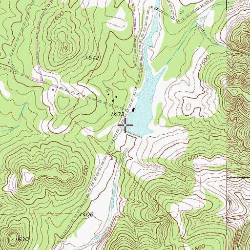 Topographic Map of White Lake Dam, TX