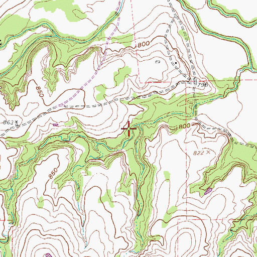 Topographic Map of Soil Conservation Service Site 24b Reservoir, TX