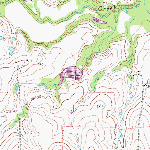 Topographic Map of Soil Conservation Service Site 25a Dam, TX
