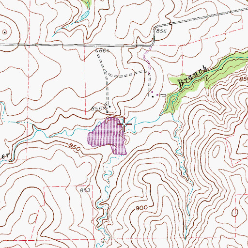 Topographic Map of Soil Conservation Service Site 31 Dam, TX