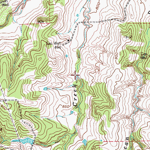 Topographic Map of Soil Conservation Service Site 6 Reservoir, TX
