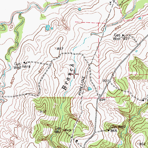Topographic Map of Soil Conservation Service Site 7 Dam, TX