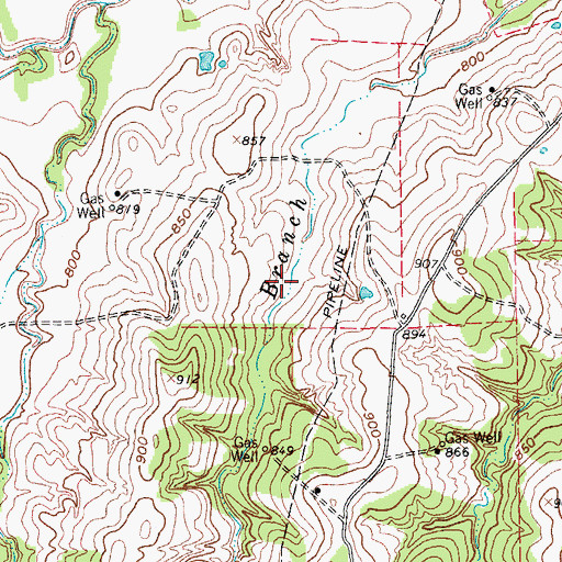 Topographic Map of Soil Conservation Service Site 7 Reservoir, TX
