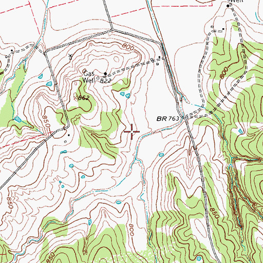 Topographic Map of Soil Conservation Service Site 8 Dam, TX