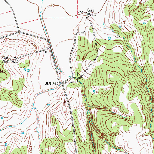 Topographic Map of Soil Conservation Service Site 8a Dam, TX