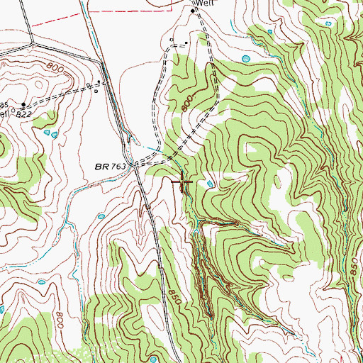 Topographic Map of Soil Conservation Service Site 8a Reservoir, TX