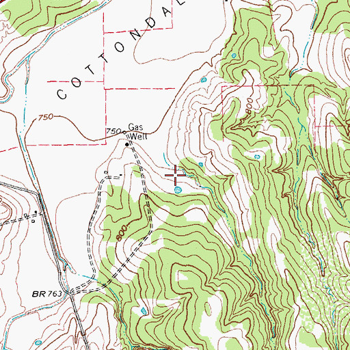 Topographic Map of Soil Conservation Service Site 8b Reservoir, TX