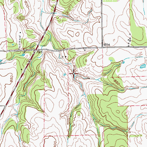 Topographic Map of Soil Conservation Service Site 10 Dam, TX