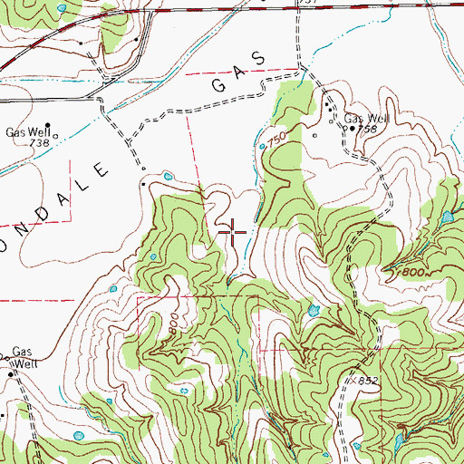 Topographic Map of Soil Conservation Service Site 21 Reservoir, TX