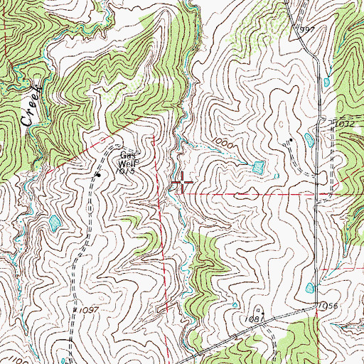 Topographic Map of Soil Conservation Service Site 2 Reservoir, TX