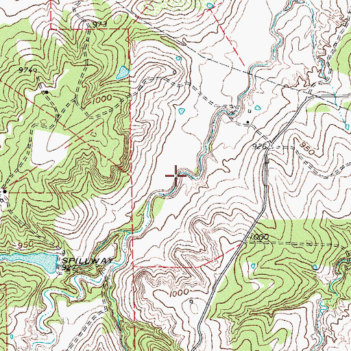 Topographic Map of Soil Conservation Service Site 4 Reservoir, TX