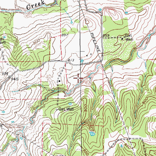 Topographic Map of Soil Conservation Service Site 5 Dam, TX