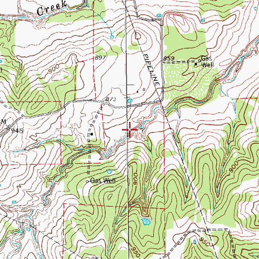 Topographic Map of Soil Conservation Service Site 5 Reservoir, TX