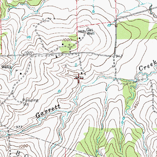 Topographic Map of Soil Conservation Service Site 12 Dam, TX