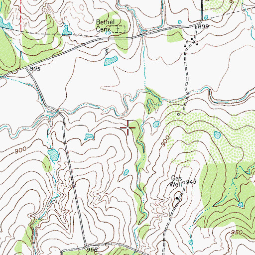 Topographic Map of Soil Conservation Service Site 22 Dam, TX