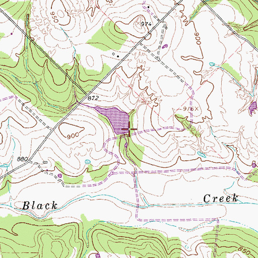 Topographic Map of Soil Conservation Service Site 18b Reservoir, TX