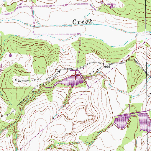 Topographic Map of Soil Conservation Service Site 18c Dam, TX