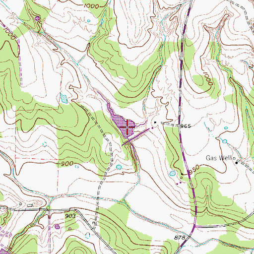 Topographic Map of Soil Conservation Service Site 18g Reservoir, TX