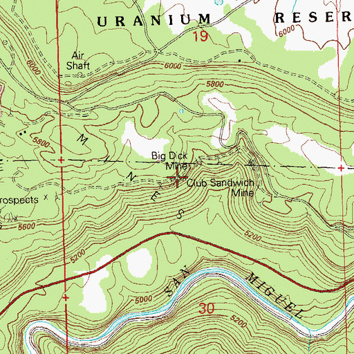 Topographic Map of Fox Mine, CO