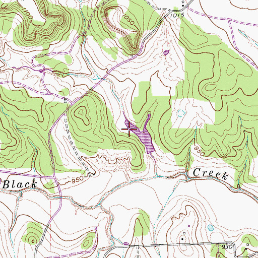 Topographic Map of Soil Conservation Service Site 18f Dam, TX