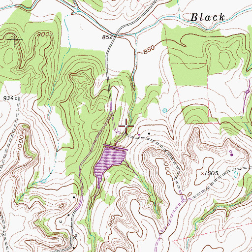 Topographic Map of Soil Conservation Service Site 18j Dam, TX