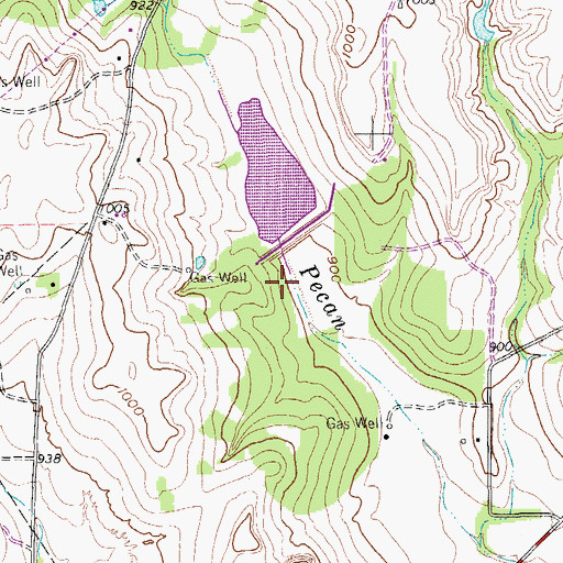 Topographic Map of Soil Conservation Service Site 23d Reservoir, TX