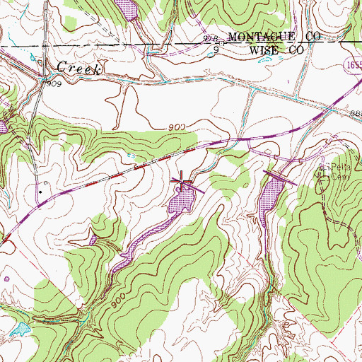 Topographic Map of Soil Conservation Service Site 11d Reservoir, TX