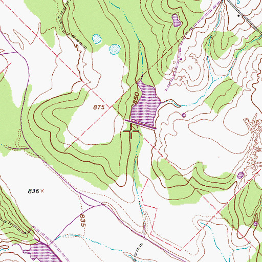 Topographic Map of Soil Conservation Service Site 10b Dam, TX