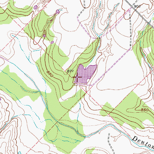 Topographic Map of Soil Conservation Service Site 10c Reservoir, TX