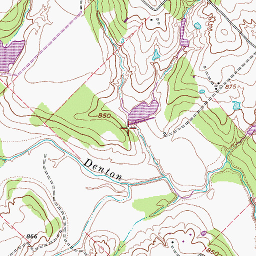 Topographic Map of Soil Conservation Service Site 10d Dam, TX