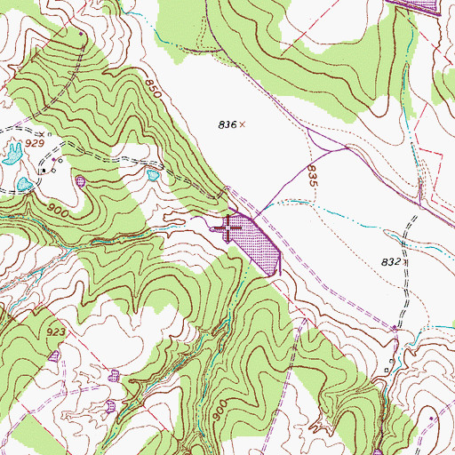 Topographic Map of Soil Conservation Service Site 11g Dam, TX