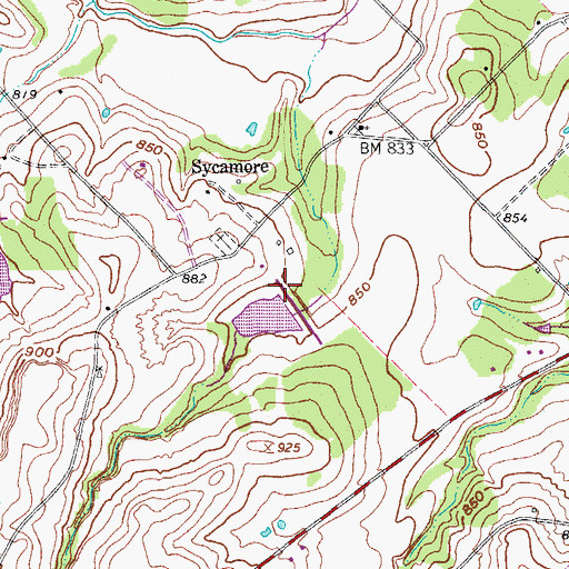 Topographic Map of Soil Conservation Service Site 18e Reservoir, TX