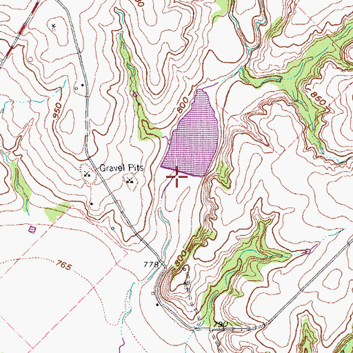 Topographic Map of Soil Conservation Service Site 21 Dam, TX