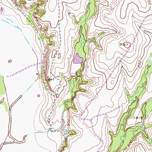 Topographic Map of Soil Conservation Service Site 21a Reservoir, TX