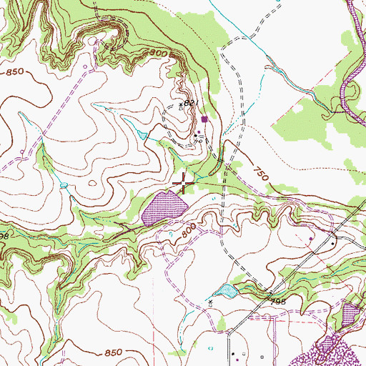Topographic Map of Soil Conservation Service Site 21c Reservoir, TX