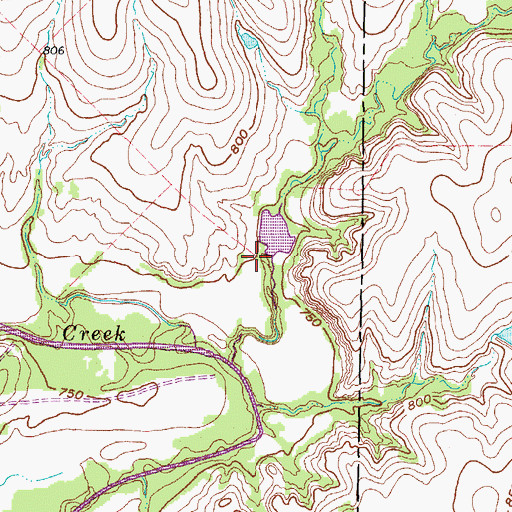 Topographic Map of Soil Conservation Service Site 25 Dam, TX