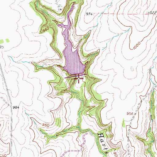 Topographic Map of Soil Conservation Service Site 17 Reservoir, TX