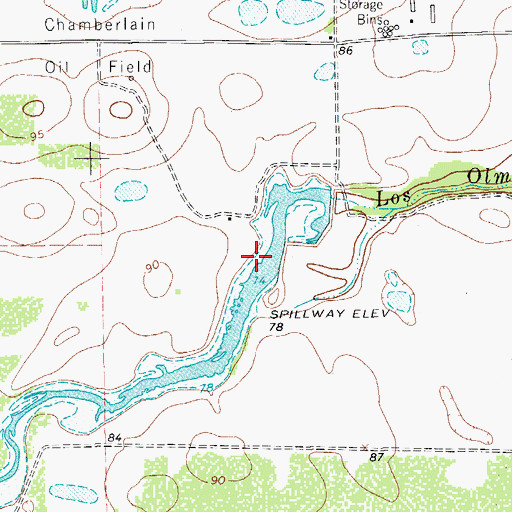Topographic Map of West Lake, TX