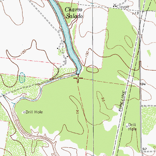 Topographic Map of Hauser Dam, TX