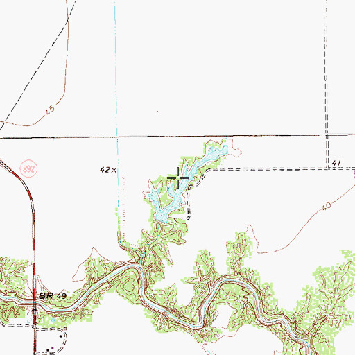 Topographic Map of Gertrude Lubby Lake, TX