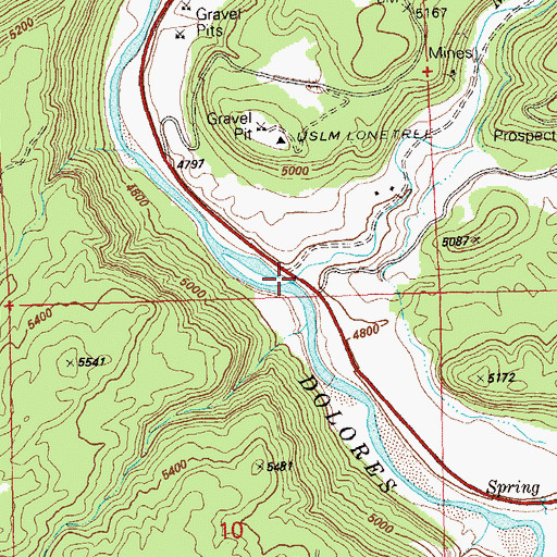 Topographic Map of Mesa Creek, CO